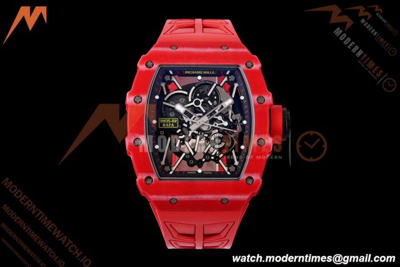 Richard Mille - RM35-02 Rafael Nadal Red/Red NTPT Skeleton Dial UMI RMAL1 Free Sprung | 리차드 밀 - RM35-02 라파엘 나달 레드/레드 NTPT 스켈레톤 다이얼 UMI RMAL1 프리 스프렁