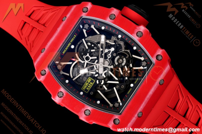 Richard Mille - RM35-02 Rafael Nadal Red/Red NTPT Skeleton Dial UMI RMAL1 Free Sprung | 리차드 밀 - RM35-02 라파엘 나달 레드/레드 NTPT 스켈레톤 다이얼 UMI RMAL1 프리 스프렁