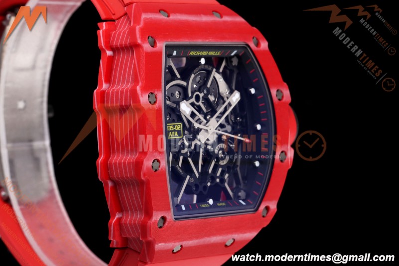 Richard Mille - RM35-02 Rafael Nadal Red/Red NTPT Skeleton Dial UMI RMAL1 Free Sprung | 리차드 밀 - RM35-02 라파엘 나달 레드/레드 NTPT 스켈레톤 다이얼 UMI RMAL1 프리 스프렁