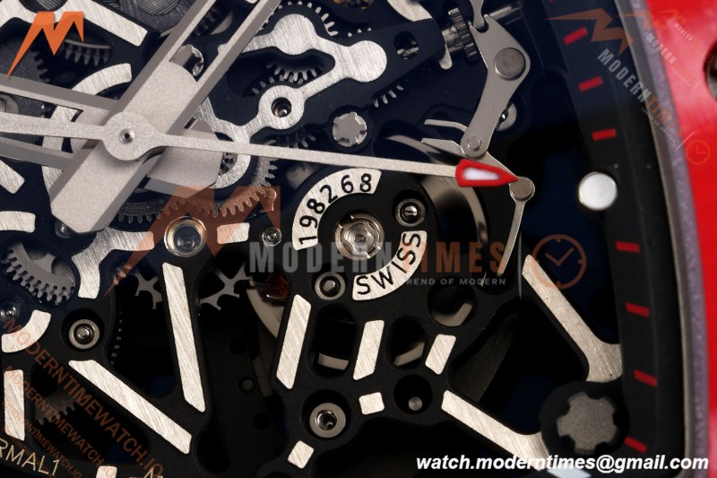 Richard Mille - RM35-02 Rafael Nadal Red/Red NTPT Skeleton Dial UMI RMAL1 Free Sprung | 리차드 밀 - RM35-02 라파엘 나달 레드/레드 NTPT 스켈레톤 다이얼 UMI RMAL1 프리 스프렁