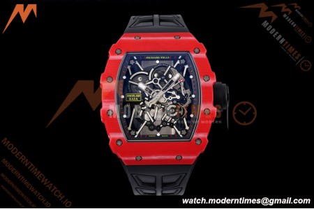 Richard Mille - RM35-02 Rafael Nadal Red NTPT/RU Blk/Blk Rehaut Skeleton UMI RMAL1 Free Sprung | 리차드 밀 - RM35-02 라파엘 나달 레드 NTPT/RU 블랙/블랙 리하우트 스켈레톤 UMI RMAL1 프리 스프렁