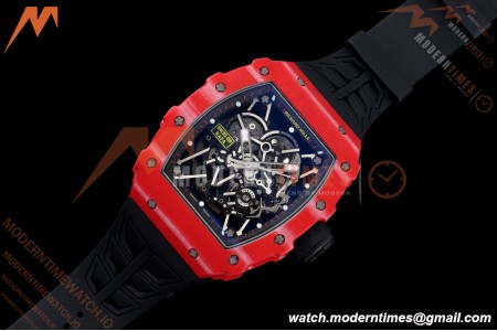 Richard Mille - RM35-02 Rafael Nadal Red NTPT/RU Blk/Blk Rehaut Skeleton UMI RMAL1 Free Sprung | 리차드 밀 - RM35-02 라파엘 나달 레드 NTPT/RU 블랙/블랙 리하우트 스켈레톤 UMI RMAL1 프리 스프렁