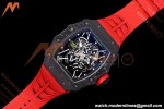 Richard Mille - RM35-02 Rafael Nadal Black NTPT/RU Blk/Blk Rehaut Skeleton UMI RMAL1 Free Sprung