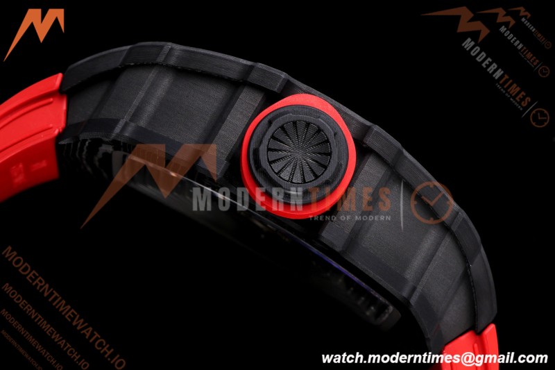 Richard Mille - RM35-02 Rafael Nadal Black NTPT/RU Blk/Blk Rehaut Skeleton UMI RMAL1 Free Sprung