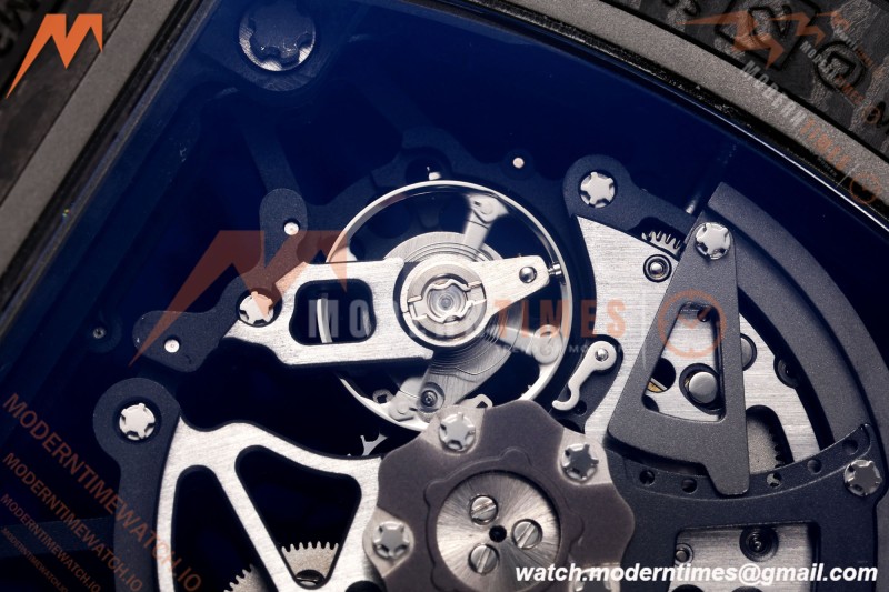 Richard Mille - RM35-02 Rafael Nadal Black NTPT/RU Blk/Blk Rehaut Skeleton UMI RMAL1 Free Sprung