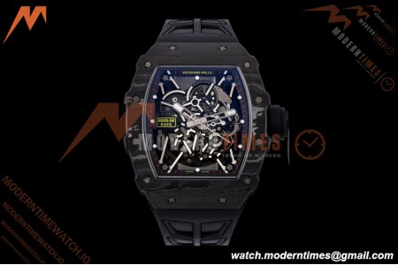 Richard Mille - RM35-02 Rafael Nadal Black NTPT/RU Blk/Blk/Blk Rehaut Skeleton UMI RMAL1 Free Sprung | 리차드 밀 - RM35-02 라파엘 나달 블랙 NTPT/RU 블랙/블랙/블랙 리하우트 스켈레톤 UMI RMAL1 프리 스프렁