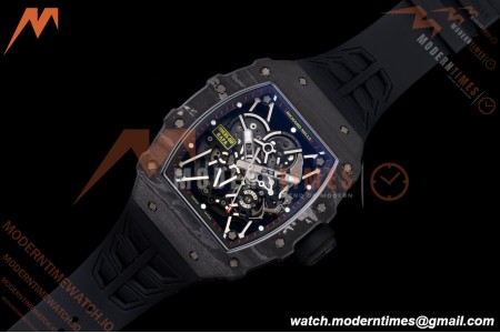 Richard Mille - RM35-02 Rafael Nadal Black NTPT/RU Blk/Blk/Blk Rehaut Skeleton UMI RMAL1 Free Sprung | 리차드 밀 - RM35-02 라파엘 나달 블랙 NTPT/RU 블랙/블랙/블랙 리하우트 스켈레톤 UMI RMAL1 프리 스프렁