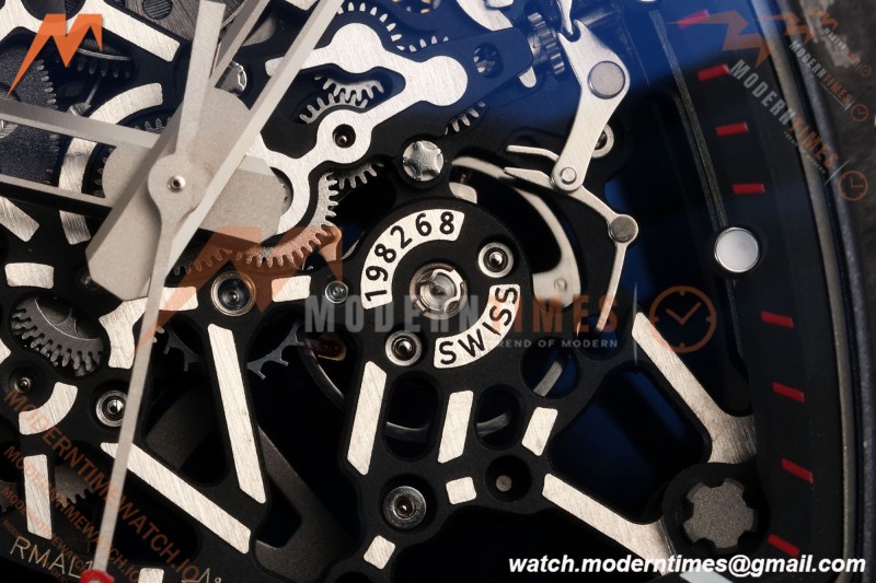 Richard Mille - RM35-02 Rafael Nadal Black NTPT/RU Blk/Blk/Blk Rehaut Skeleton UMI RMAL1 Free Sprung