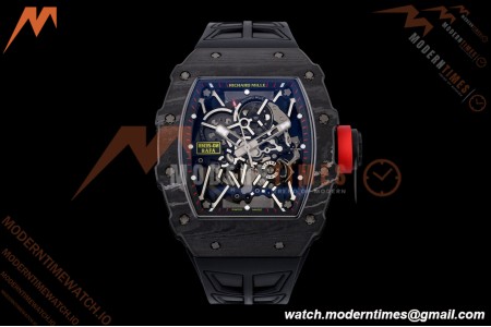 Richard Mille - RM35-02 Rafael Nadal Black NTPT/RU Blk/Blk/Red Rehaut Skeleton UMI RMAL1 Free Sprung | 리차드 밀 - RM35-02 라파엘 나달 블랙 NTPT/RU 블랙/블랙/레드 리하우트 스켈레톤 UMI RMAL1 프리 스프렁