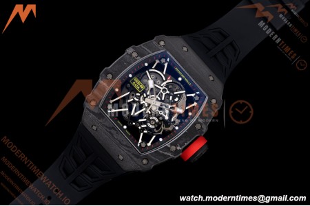 Richard Mille - RM35-02 Rafael Nadal Black NTPT/RU Blk/Blk/Red Rehaut Skeleton UMI RMAL1 Free Sprung | 리차드 밀 - RM35-02 라파엘 나달 블랙 NTPT/RU 블랙/블랙/레드 리하우트 스켈레톤 UMI RMAL1 프리 스프렁