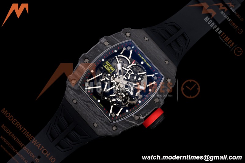 Richard Mille - RM35-02 Rafael Nadal Black NTPT/RU Blk/Blk/Red Rehaut Skeleton UMI RMAL1 Free Sprung | 리차드 밀 - RM35-02 라파엘 나달 블랙 NTPT/RU 블랙/블랙/레드 리하우트 스켈레톤 UMI RMAL1 프리 스프렁
