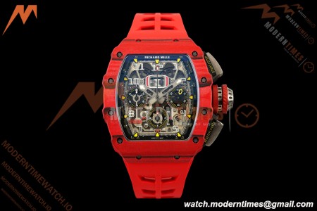 Richard Mille - RM11-03 Annual Calendar Flyback Chrono Red Carbon NTPT/RU Skeleton ABMF RMAC3 | 리샤르 밀 - RM11-03 애뉴얼 캘린더 플라이백 크로노 레드 카본 NTPT/러버 스켈레톤 ABMF RMAC3