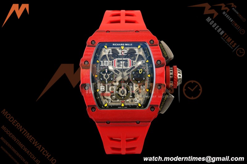 Richard Mille - RM11-03 Annual Calendar Flyback Chrono Red Carbon NTPT/RU Skeleton ABMF RMAC3