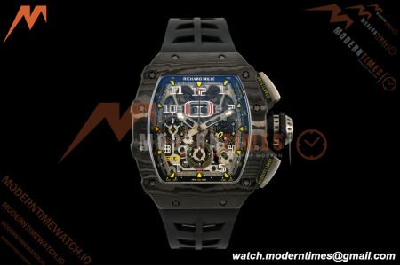 Richard Mille - RM11-03 Annual Calendar Flyback Chrono Black Carbon NTPT/RU Skeleton ABMF RMAC3 | 리샤르 밀 - RM11-03 애뉴얼 캘린더 플라이백 크로노 블랙 카본 NTPT/러버 스켈레톤 ABMF RMAC3