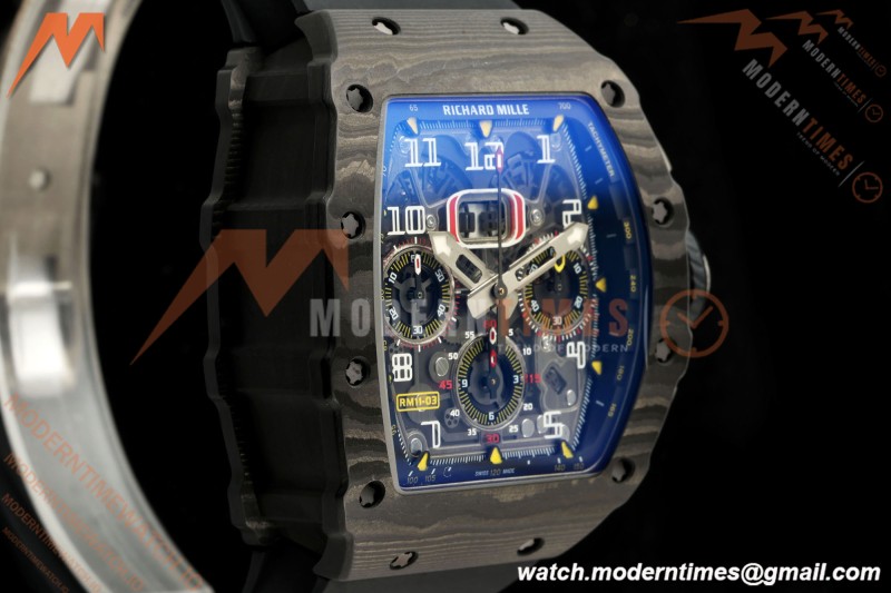 Richard Mille - RM11-03 Annual Calendar Flyback Chrono Black Carbon NTPT/RU Skeleton ABMF RMAC3