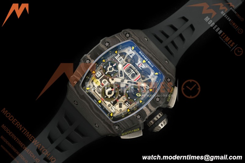 Richard Mille - RM11-03 Annual Calendar Flyback Chrono Black Carbon NTPT/RU Skeleton ABMF RMAC3