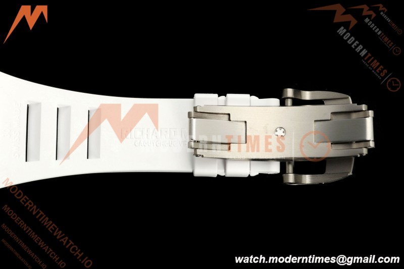 Richard Mille - RM055 Bubba Watson White CER/RU Blk/Blk Rehaut Skeleton A9F RMUL2 Free Sprung