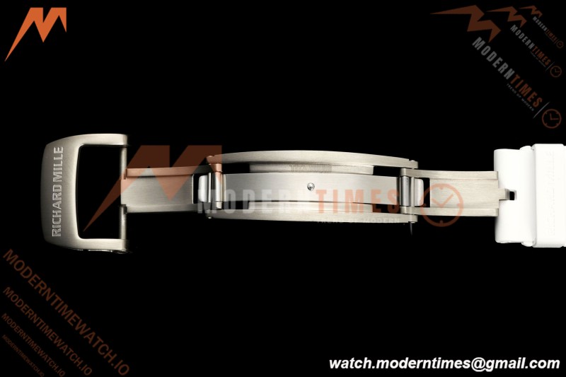 Richard Mille - RM055 Bubba Watson White CER/RU Blk/Blk Rehaut Skeleton A9F RMUL2 Free Sprung