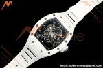 Richard Mille - RM055 Bubba Watson White CER/RU Blk/Blk Rehaut Skeleton A9F RMUL2 Free Sprung