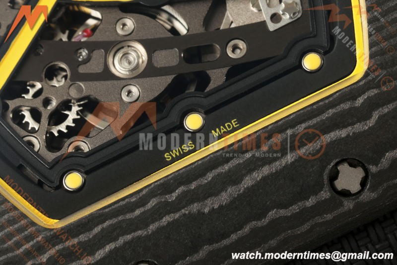 Richard Mille - RM67-02 Black NTPT Yellow/Blk Skeleton Black Strap AVF CRMA7