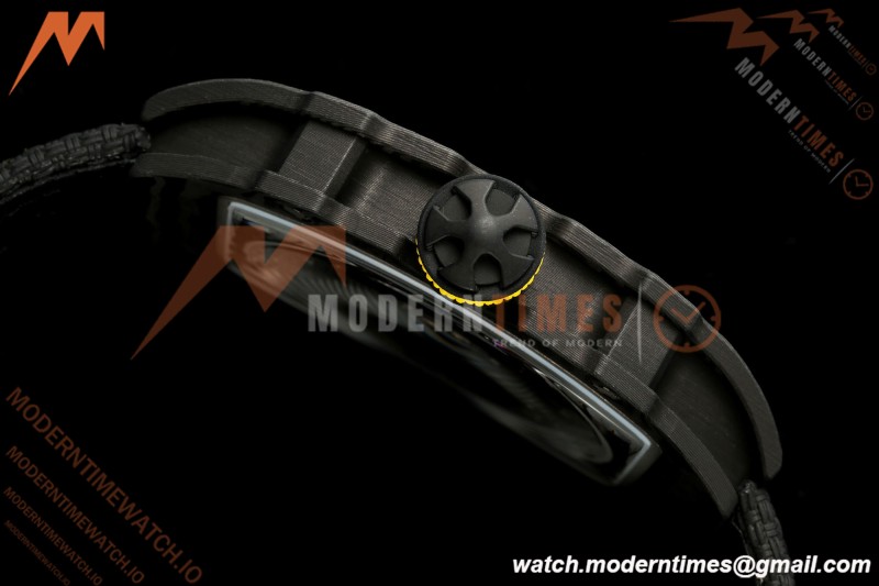 Richard Mille - RM67-02 Black NTPT Yellow/Blk Skeleton Black Strap AVF CRMA7