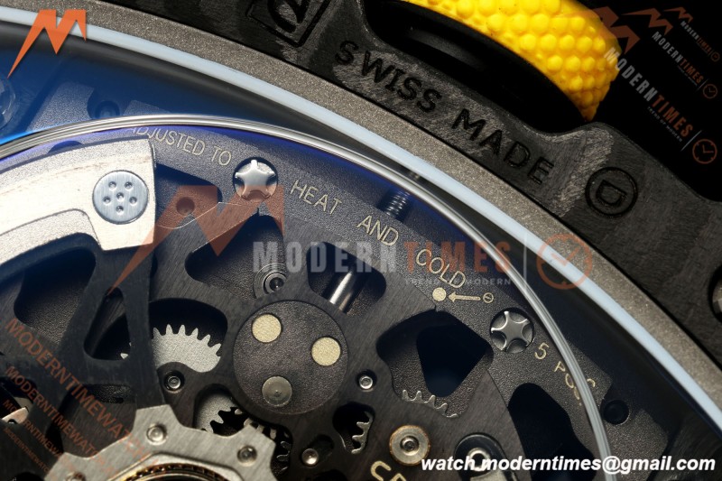 Richard Mille - RM67-02 Black NTPT Yellow/Blk Skeleton Yellow Strap AVF CRMA7