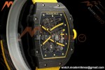 Richard Mille - RM67-02 Black NTPT Yellow/Blk Skeleton Yellow Strap AVF CRMA7