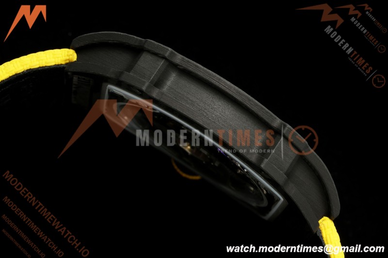 Richard Mille - RM67-02 Black NTPT Yellow/Blk Skeleton Yellow Strap AVF CRMA7
