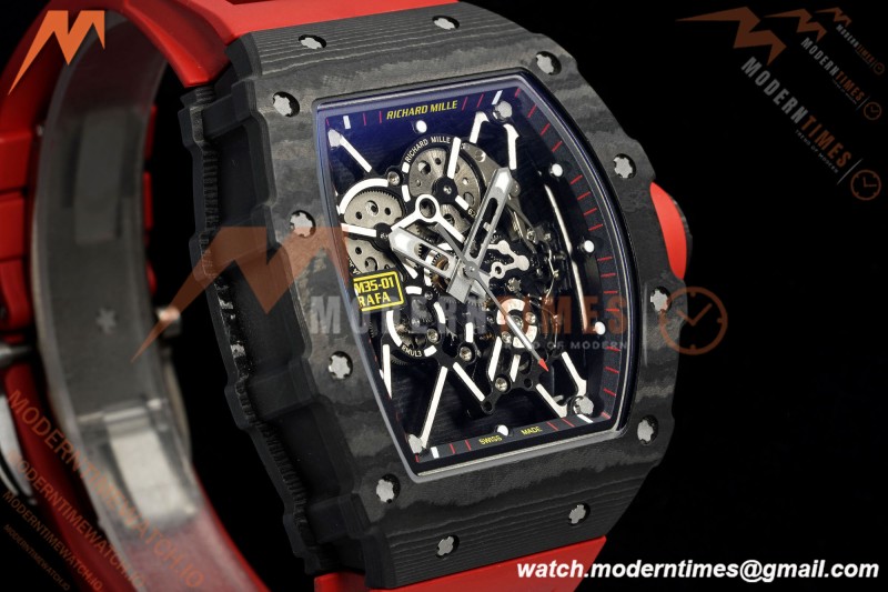 Richard Mille - RM35-01 Rafael Nadal Blk/Red/Red NTPT Skeleton Dial MILLEF RMUL3