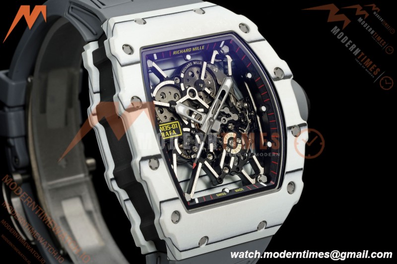Richard Mille - RM35-01 Rafael Nadal Wht/Gry/Gry Wht NTPT/RU Skeleton Dial MILLEF RMUL3
