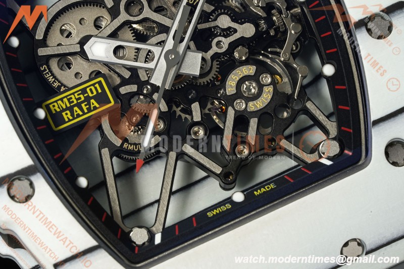 Richard Mille - RM35-01 Rafael Nadal Wht/Gry/Gry Wht NTPT/RU Skeleton Dial MILLEF RMUL3