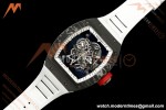 Richard Mille - RM055 Bubba Watson White Legend Black NTPT/RU Blk/Wht Rehaut Skeleton Brushed Ribs BOSS RMUL2 Free Sprung