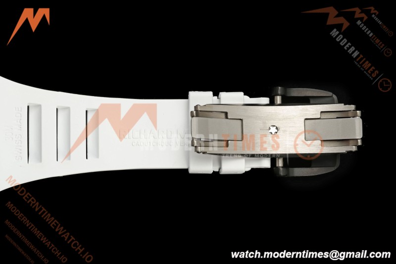 Richard Mille - RM055 Bubba Watson White Legend Black NTPT/RU Blk/Wht Rehaut Skeleton Brushed Ribs BOSS RMUL2 Free Sprung