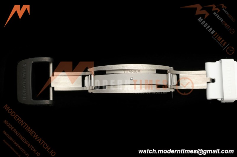 Richard Mille - RM055 Bubba Watson White Legend Black NTPT/RU Blk/Wht Rehaut Skeleton Brushed Ribs BOSS RMUL2 Free Sprung