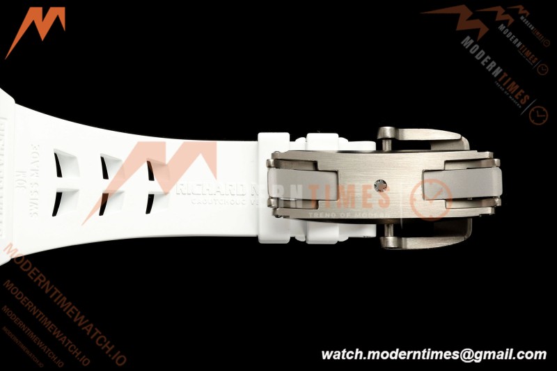 Richard Mille - RM055 Bubba Watson White CER/RU Blk/Blk Rehaut Skeleton Boss RMUL2 Free Sprung