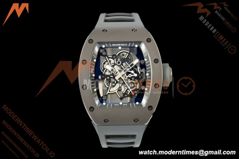 Richard Mille - RM055 Bubba Watson Boutique Grey CER/RU Black Rehaut Skeleton Boss Vaucher RMUL2 Free Sprung