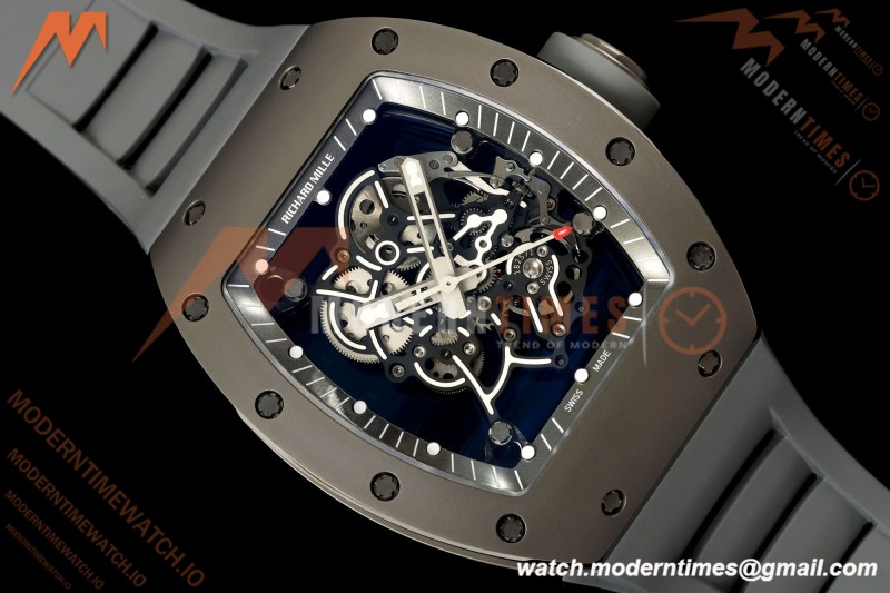 Richard Mille - RM055 Bubba Watson Boutique Grey CER/RU Black Rehaut Skeleton Boss Vaucher RMUL2 Free Sprung