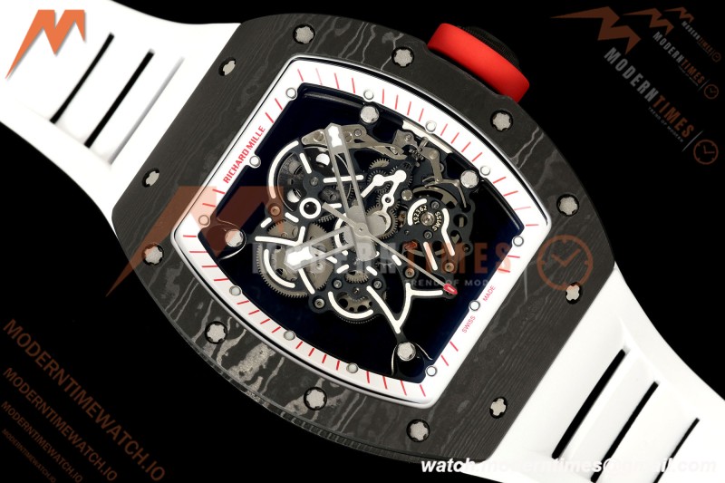 Richard Mille - RM055 Bubba Watson Black NTPT/Wht RU Wht/Red Skeleton Dial MILLEF RMUL2