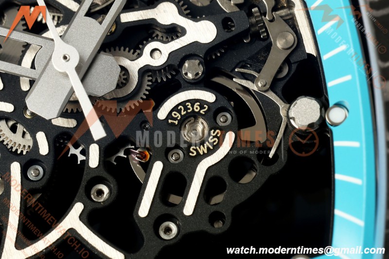 Richard Mille - RM055 Bubba Watson Black NTPT/Blu RU Skeleton Dial MILLEF RMUL2