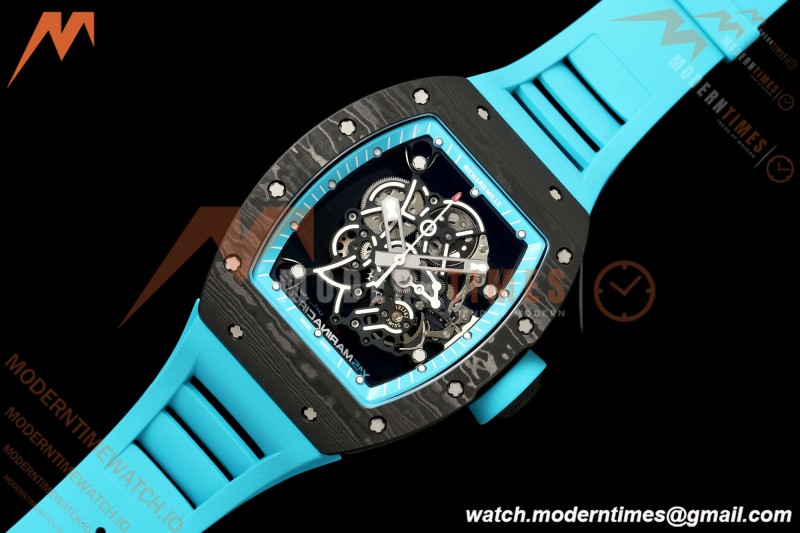 Richard Mille - RM055 Bubba Watson Black NTPT/Blu RU Skeleton Dial MILLEF RMUL2