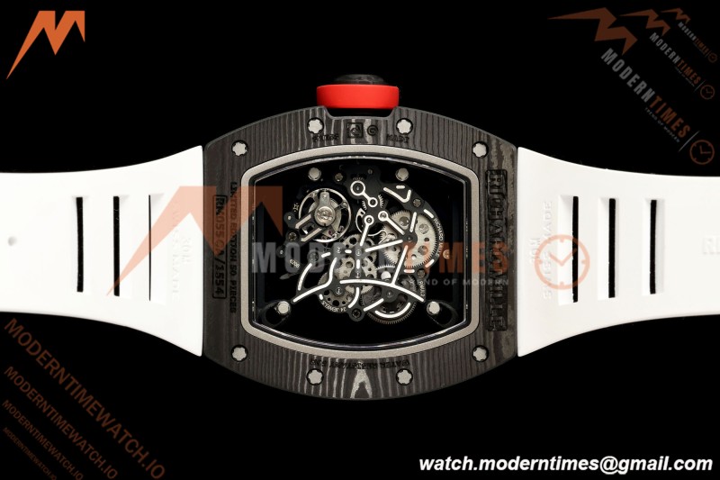 Richard Mille - RM055 Bubba Watson Black NTPT/Wht RU Wht/Red Skeleton Dial MILLEF RMUL2 Free Sprung