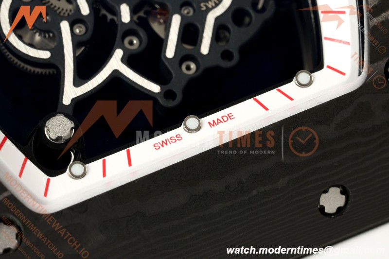 Richard Mille - RM055 Bubba Watson Black NTPT/Wht RU Wht/Red Skeleton Dial MILLEF RMUL2 Free Sprung