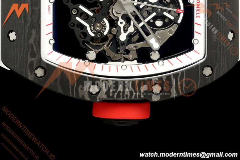 Richard Mille - RM055 Bubba Watson Black NTPT/Wht RU Wht/Red Skeleton Dial MILLEF RMUL2 Free Sprung