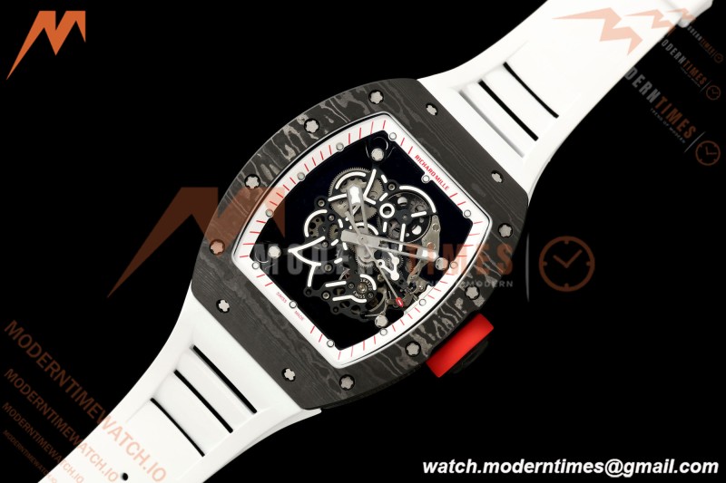 Richard Mille - RM055 Bubba Watson Black NTPT/Wht RU Wht/Red Skeleton Dial MILLEF RMUL2 Free Sprung