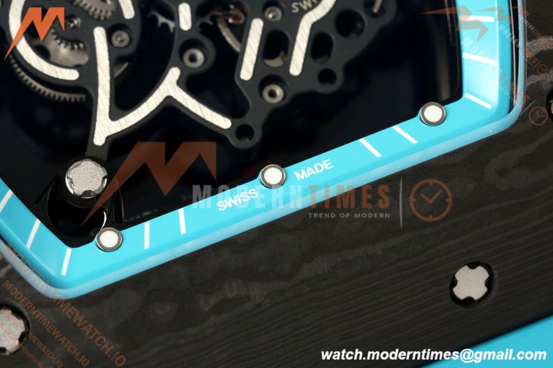 Richard Mille - RM055 Bubba Watson Black NTPT/Blue RU Skeleton Dial MILLEF RMUL2 Free Sprung