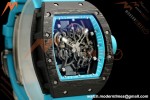 Richard Mille - RM055 Bubba Watson Black NTPT/Blue RU Skeleton Dial MILLEF RMUL2 Free Sprung