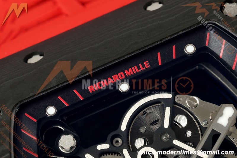 Richard Mille - RM055 Bubba Watson Black NTPT/Red RU Blk/Red Skeleton Dial MILLEF RMUL2 Free Sprung