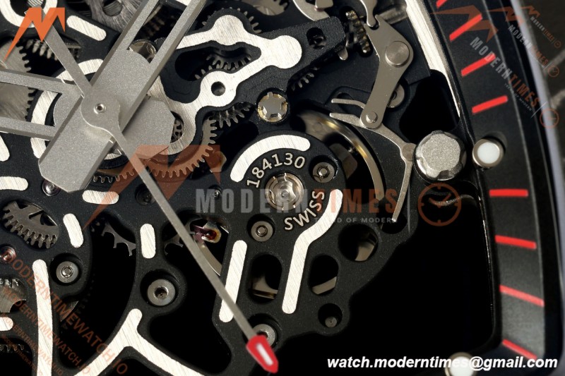 Richard Mille - RM055 Bubba Watson Black NTPT/Red RU Blk/Red Skeleton Dial MILLEF RMUL2 Free Sprung
