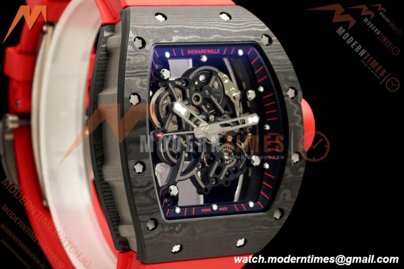 Richard Mille - RM055 Bubba Watson Black NTPT/Red RU Blk/Red Skeleton Dial MILLEF RMUL2 Free Sprung