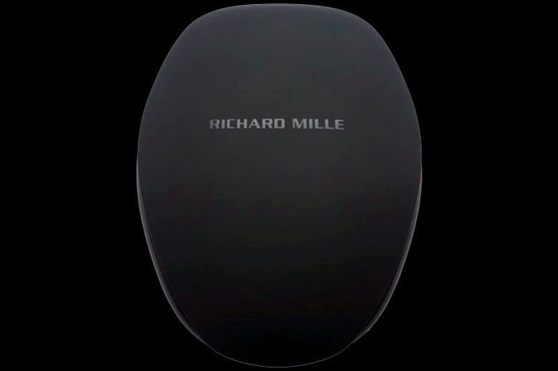Richard Mille - Black Oval Leather Watch Box Set Top 1:1 Quality with Booklet and Tag